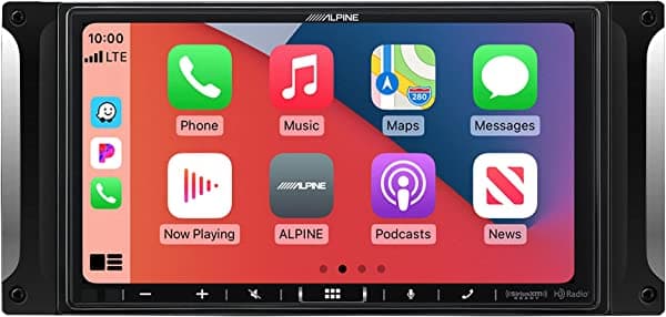 Alpine Recipiente multimedia I407-WRA de chasis poco profundo de 7 pulgadas para Jeep Wrangler i407-WRA-JK