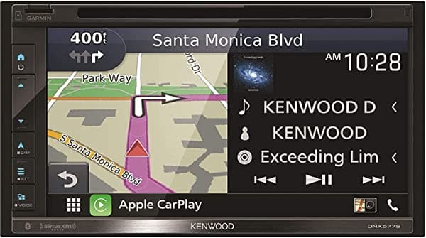 Kenwood DNX577S Receptor de navegación con pantalla táctil capacitiva de 6,8 pulgadas, compatible con Apple CarPlay y Android Auto | Pantalla LCD retroiluminada LED digital