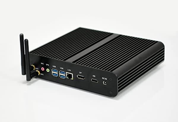 Kingdel NC860-i7 Intel i7 6ta Gen. SKYLAKE CPU mini computadora de escritorio, Nettop sin ventilador con 16GB RAM, 512GB SSD+1TB HDD, 4096x2304, HDMI, DP, 4 USB 3.0, lector de tarjetas, WiFi, Metal Case, Windows 10