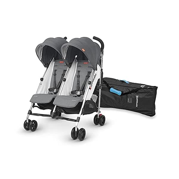 UPPAbaby G-Link - Cochecito de bebé (2 unidades, incluye bolsa de viaje G-Link), color gris y plateado 0719-GLK-US-JOR/0271