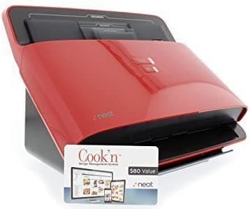 NeatDesk, escáner de escritorio para documentos y sistema de archivos digitales para PC y Mac, Rojo neatdesk red