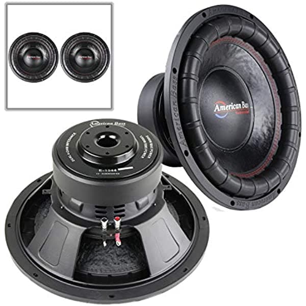 American Bass Paquete de 2 subgraves americanos de 15 pulgadas, 1200 W RMS Power DVC 4 Ohm Elite 1544 Series AB-ELITE-1544-2Pack