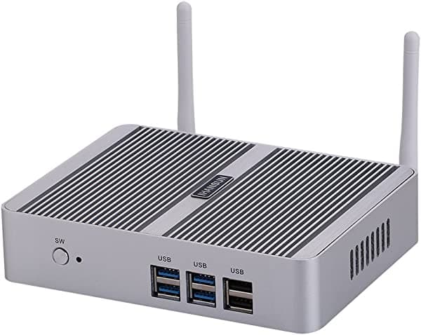Mini PC sin ventilador, computadora de escritorio, HTPC, Kodi Box, Intel Core I5 4200Y, Windows 11 Pro o Linux Ubuntu, HUNSN BM03, VGA, HDMI, 4 x USB3.0,2 x USB2.0, LAN, 8G RAM, 512G SSD BM03-I5 4200Y-8G512G