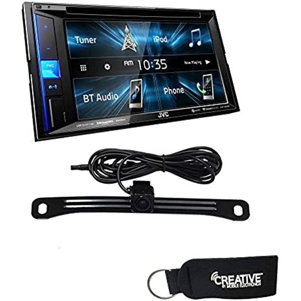 JVC KW-V250BT multimedia, receptor con pantalla táctil de 6.2" con cámara de retroceso KW-V250BT+PLCM10