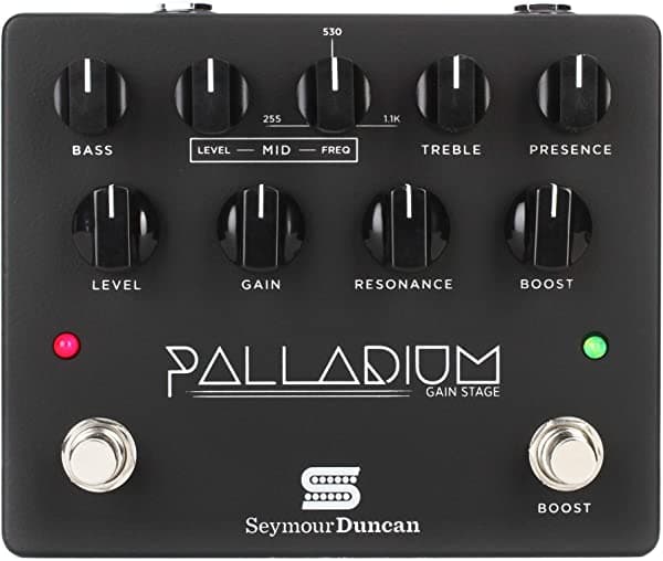 Seymour Duncan Palladium Gain Stage Distorción Pedal de efectos de guitarra (Negro), Negro PALLADIUM GAIN STAGE BLACK
