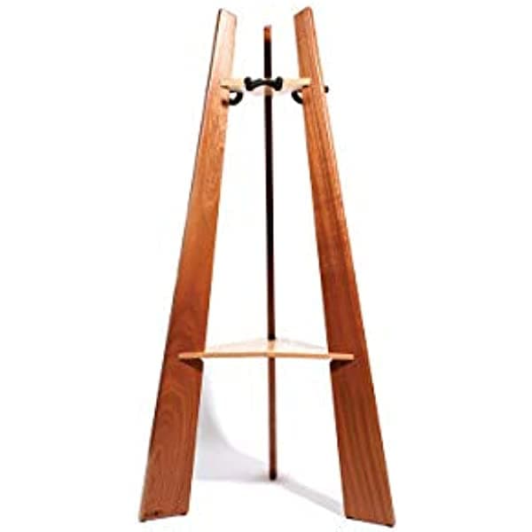 Ruach GR-1 - Soporte para guitarra (madera de caoba y ceniza, 3 posiciones) Mahogany Ash