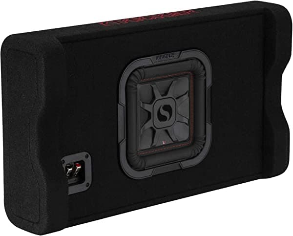 KICKER L7TDF Caja de subwoofer de 7.9 in (7.9 in) L7 delgado de disparo hacia abajo, 2 ohmios L7TDF82 (49L7TDF82)