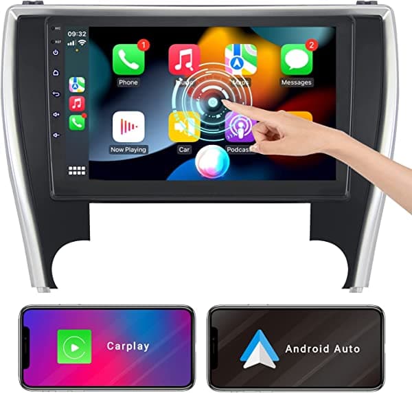 Evonavi estéreo para auto para Toyota Camry 2015 2016 2017, 2 GB + 32 GB, pantalla táctil IPS HD, radio con Bluetooth, Wi-Fi, CarPlay y Android Auto, Mirror Link, GPS, USB/AUX ‎T5-KMR15