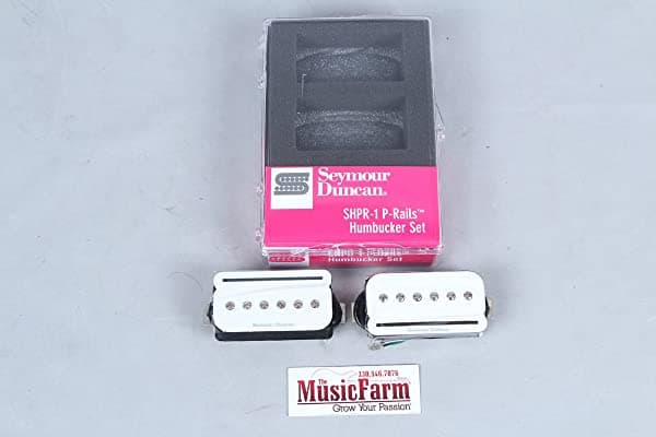 Seymour Duncan shpr-1s p-rails - Cuello y puente Pickup Set Color Blanco S-SET P-RAILS WH