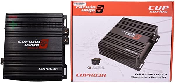 CERWIN Vega CVPRO3K 3000W MAX rango completo Clase D Monoblock Pro Amplificador con perilla de control de graves eggreh-001