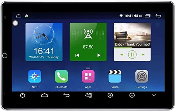 JOYING Unidad de cabeza de pantalla giratoria automática de 10.1 pulgadas, pantalla táctil universal doble DIN de 1280 x 720 pulgadas, sistema Android 10.0 compatible con Bluetooth 5.1/4G (6 GB Ram+128 GB ROM)