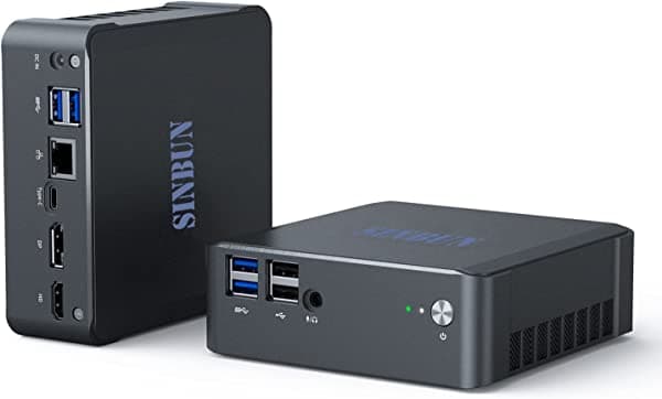 sinbun Mini PC Windows 11 Pro, 11º Intel i5-1135G7(hasta 4.2GHz), mini computadora con 16G DDR4 RAM 512GB M.2 NVME SSD, HDMI/DP/Thunderbolt 4 8K salida, WiFi 6E, BT5.2,6X puertos USB BQM3