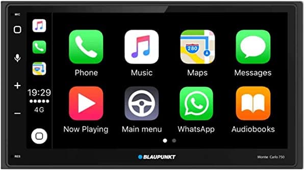 Blaupunkt Monte Carlo 750 - Pantalla táctil capacitiva de 6.75 pulgadas, Android Auto/Car Play/USB/Aux/BT