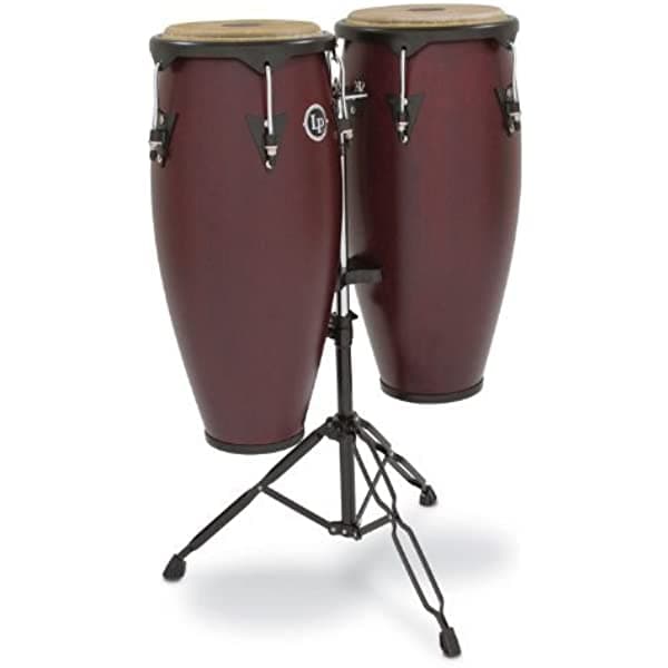 Latin Percussion LP City Wood Congas - Juego de congas de 10.0 in y 11.0 in, acabado satinado oscuro LP646NY-DW