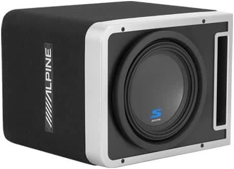Alpine S-SB10V - Carcasa de subwoofer precargada de 10 pulgadas con halo alpino y serie S con ProLink