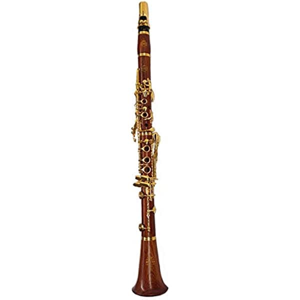 MORESKY Red Wood - Clarinete profesional, palisandro bB, llaves chapadas en oro, madera maciza M15