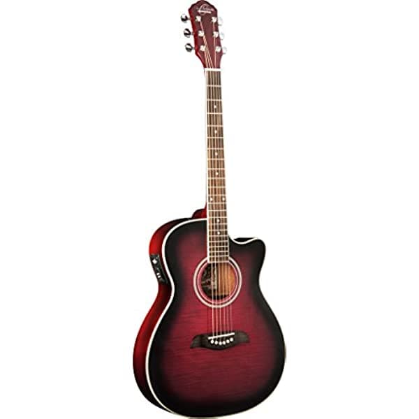Oscar Schmidt Auditorium Florentine A/E Guitarra, Trans Purple Burst, a bordo... OACEFTPB