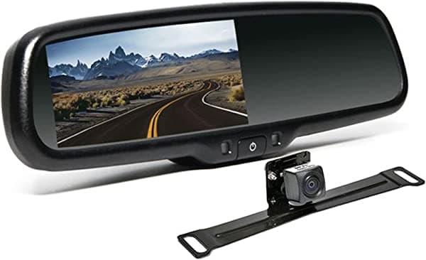 Rear View Safety Sistema de seguridad rvs-778718 Negro coche de visión trasera cámara de visión trasera con visualización espejo de repuesto para