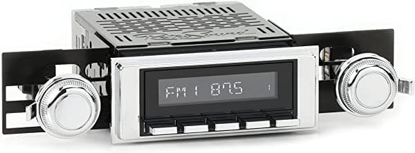Retro Manufacturing Hermosa - Kit de radio con cara negra, botones cromados, bisel y perillas HBC-M2A-120-03-73 HBC-M2-120-03-73