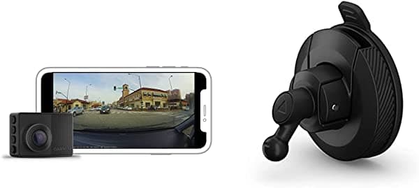 Garmin Dash Cam 67 W y mini soporte de ventosa para Speak, Plus, Dash Cam 45, 55 y 65 W, 010-12530-05