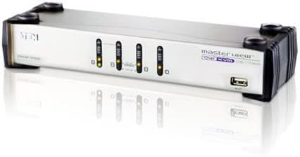 Aten dual-view KVMP Switch con soporte de audio y cables CS1742, Blanco CS1744