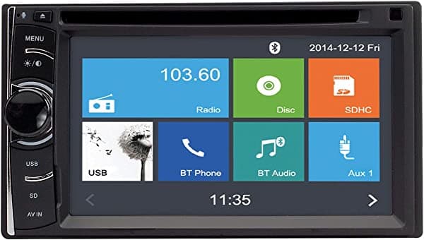 MAGNADYNE M2 - Receptor estéreo multimedia con pantalla táctil doble DIN con DVD, USB y Bluetooth