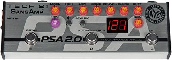 Tech 21 SansAmp PSA 2.0 - Pedal de preamplificador para instrumento programable