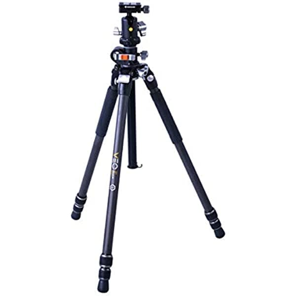 Vanguard VEO3+263CB - Trípode de fibra de carbono con rótula de bola y columna central multiángulo para tomas cenitales
