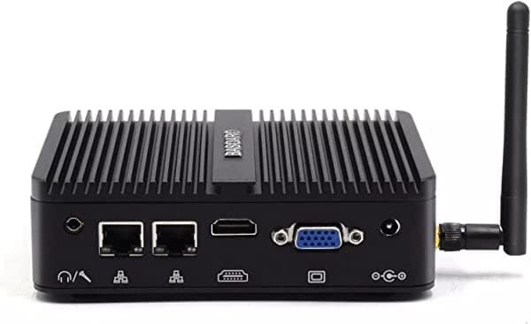 BASOARO Mini computadora industrial, micro PC, procesador Celeron J4125,8G RAM 1TB SSD, Gigabit Ethernet, 2 puertos RS232 COM, pantalla HD/VGA, WiFi de doble banda, BT ‎BAH3-J4125