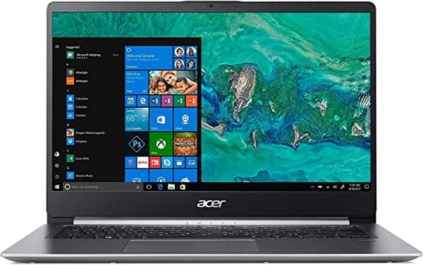 Amazon Renewed Acer Laptop Swift 1 14.0in Full HD Intel Pentium N5000 4GB RAM 64GB eMMC Win 10 (Reacondicionado) NX.GXGAA.002-cr