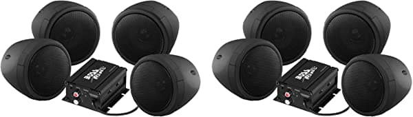Boss Audio 1000w Bluetooth 4 altavoces y sistema de manillar Amp Motocicleta (2 unidades)