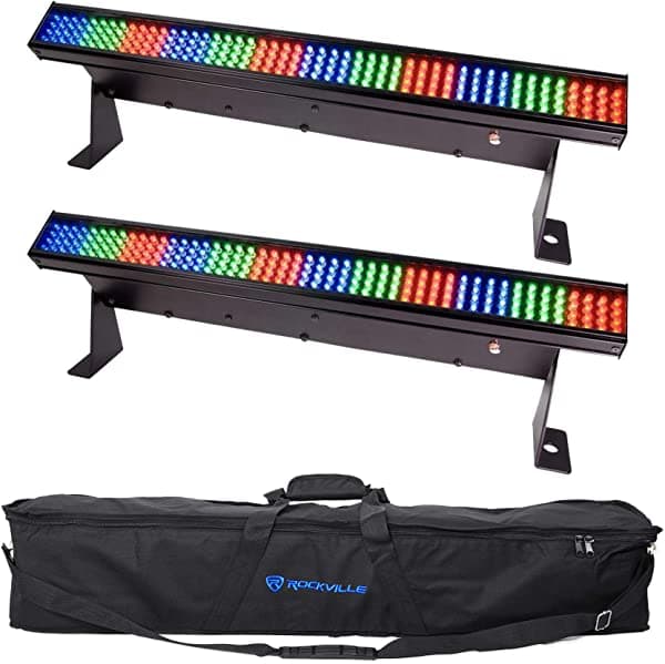 CHAUVET DJ Juego de 2 tiras de color con efecto de barra de luz LED multicolor para DJ, 2 unidades (2) COLORSTRIP MINI+CHS-60