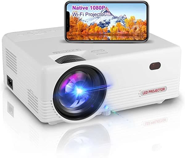 Proyector 4K, proyector WiFi, proyector de película portátil OSEVEN compatible con smartphone, TV Stick, HDMI, VGA, USB, portátil, tableta, iOS y Android