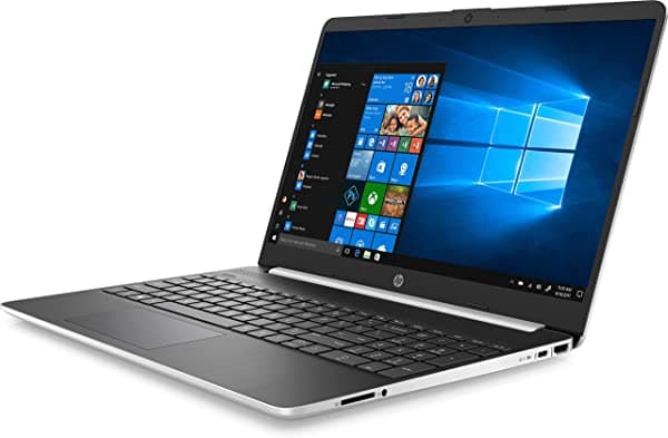 HP 15-dy1048nr 15.6" HD Notebook - Intel Core i7-1065G7 1.3GHz - 8GB RAM - 256GB PCIe SSD - Webcam - Windows 10 Home - Plata natural/negro 9VA99UA#ABA