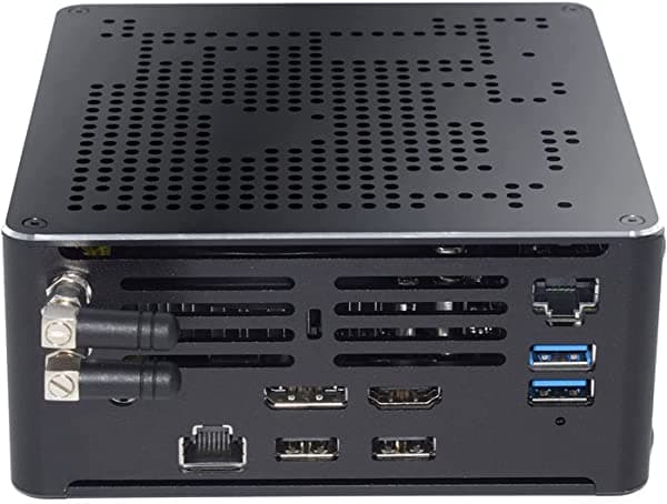 PARTAKER B18 DDR4 Coffee Lake 8ª generación Mini PC Intel Core I7 8850H DDR4 RAM NGFF SSD Intel UHD Graphics 630 Mini DP HDMI WiFi, 16G RAM/128G SSD/1TB HDD B18-I7 8850H-16G128G1TB