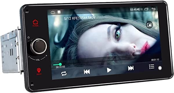 JOYING Radio Android 10 de 6.2 pulgadas, pantalla simple DIN en el tablero, navegación GPS, radio FM con botón físico, compatible con Android Auto, Bluetooth manos libres, cámara de retroceso, entrada AUX, WiFi 5G