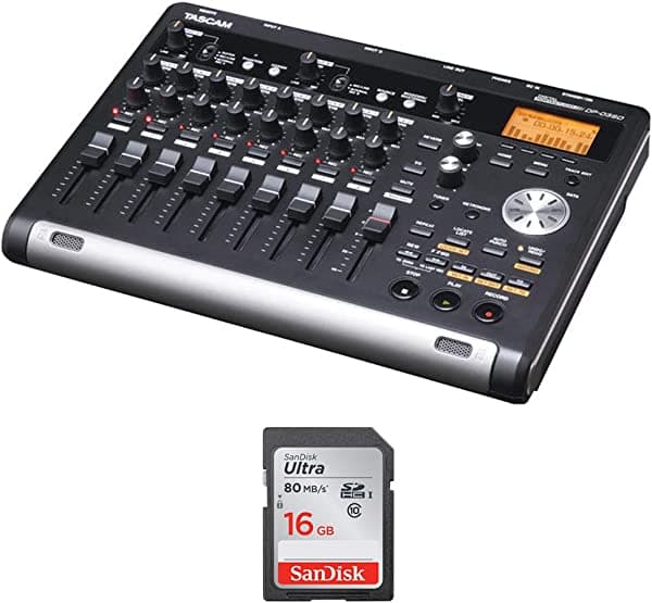 Tascam DP-03SD Digital Portastudio 8-Track Recorder Bundle con tarjeta de memoria de 16GB