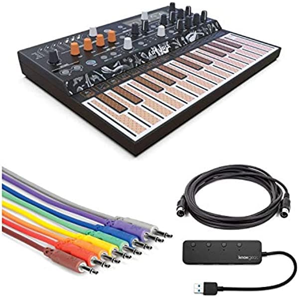 Arturia MicroFreak Hybrid Synthesizer Bundle con cables de conexión, cable MIDI y concentrador USB (4 artículos) 570101_K1