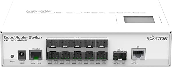 Mikrotik CRS212-1G-10S-1S+IN - Conmutador Gigabit de enrutador de nube de capa 3