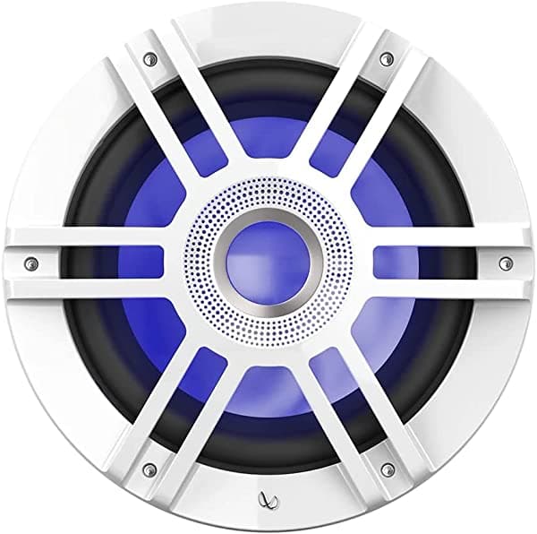 Infinity Ifinity Mobile KAPPA - Subwoofer marino prémium de 10 pulgadas con iluminación RGB - Impedancia SSI blanca KAPPA1010MAM
