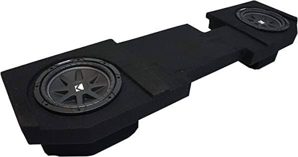 American Sound Connection Paquete Kicker compatible con Dodge Ram Quad o Crew Cab 2002-2015, 43C104 Comp C10 Dual 10" caja para subwoofer cargada KICKER16-PACK88