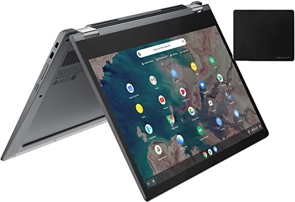 Lenovo Chromebook Flex 5 2 en 1 con pantalla táctil de 13.3 pulgadas, CPU Intel Dual Core i3, 8 GB de RAM, 128 GB de SSD de alta velocidad, gris con paquete GaPi