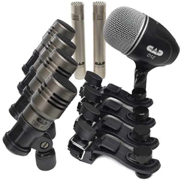 Other CAD Audio Touring7 Premium - Paquete de batería de 7 piezas, incluye Kick, Snare, 3 micrófonos Tom y 2 micrófonos condensadores aéreos