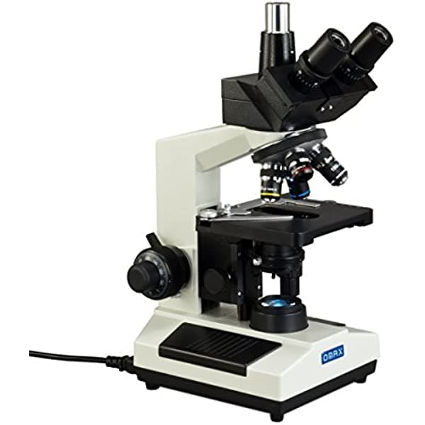 OMAX - Microscopio de compuesto biológico trinocular 40X-2000X con luz LED reemplazable - M837SL