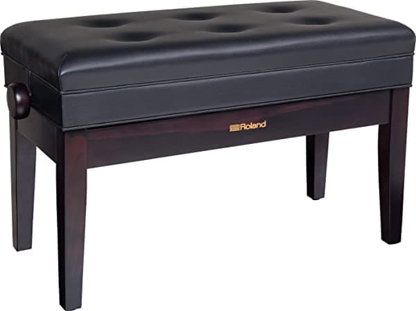 Roland RPB-D400 Banco de teclado para piano, altura ajustable 18.9-22.8 pulgadas, palisandro RPB-D400RW