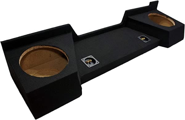 American Sound Connection Compatible con Chevy Silverado 07-12 cabina extendida, doble Kicker C10 de 10", caja para subwoofer 600 vatios pico GM2X10-EX07_10C10-4-N_10C10-4-N