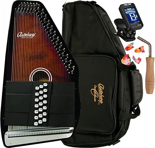 Oscar Schmidt OS21C Autoarpa Classic de 21 acordes con funda acolchada AC445 OS21C PACKAGE