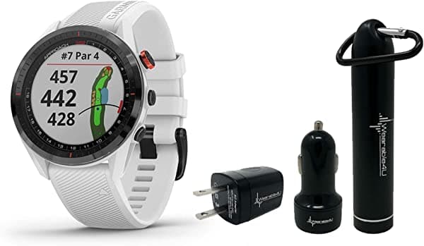 Garmin Approach S62 - Reloj GPS Premium para Golf con Bundle (Banco Electrónico, Negro/Blanco) - Wearable4U wa001
