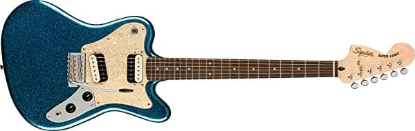 Squier by Fender Paranormal Super-Sonic, diapasón de laurel, golpeador perloide, brillo azul 377015513