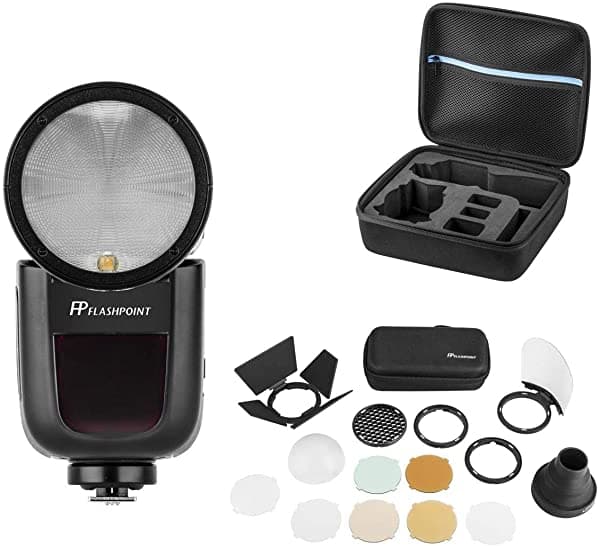 Flashpoint Zoom Li-on X R2 TTL - Kit de flash para cámara Nikon (Godox V1)